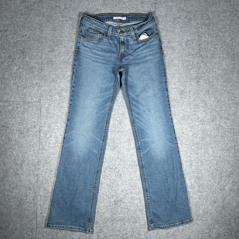 Vintage Levi's Superlow Boot Denim Jeans Womens 27 Medium Blue Wash Y2K Bootcut
